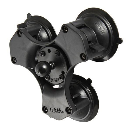 Podstawa kulowa RAM® Twist-Lock™ z potrójną przyssawką - rozmiar B