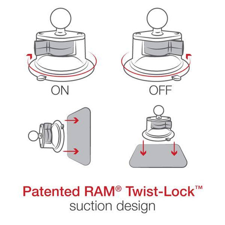 Uchwyt RAM® Twist-Lock™ z przyssawką do iPada Pro 11", Air 4 i Air 5