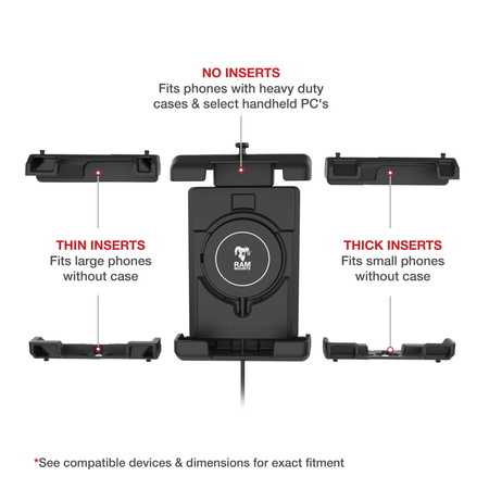 RAM® Quick-Grip™ Pro XL with Ball & Qi2 15W Wireless Charger