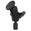 RAM® Short Double Ball Mount with Round Plate and 1/2" NPT Thread