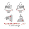 RAM® X-Grip® Duży uchwyt na telefon z przyssawką Twist-Lock™ - długi