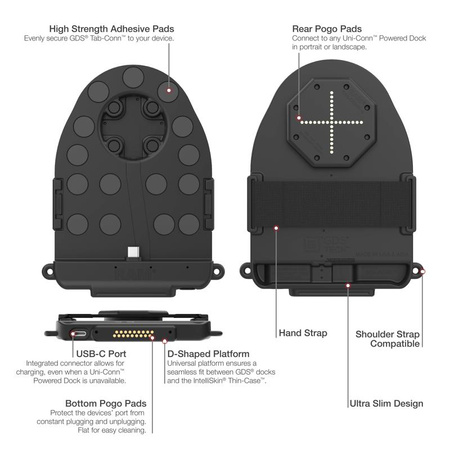 GDS® Tab-Conn™ for Folio Style Cases (D Shape & Rear Pogo Pads)