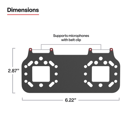 Adapter krótkiego uchwytu RAM® do mikrofonów zdalnego sterowania PTT