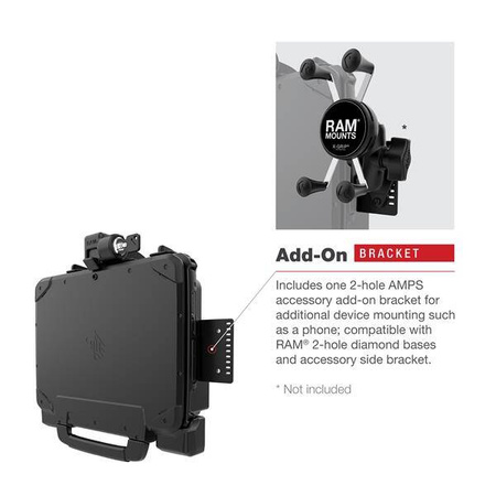 Zasilana stacja dokująca RAM® dla tabletu Zebra ET8x 2 w 1