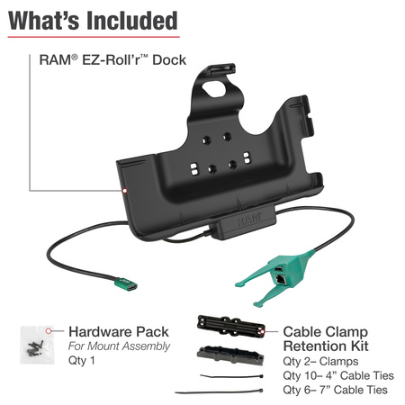 RAM® USB-C Powered Dock + USB-A & RJ45 Data dla Tab Active5 Pro i 4 Pro