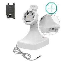 Zasilana, uchylno-obrotowa stacja dokująca GDS® Uni-Conn™ z PoE + Data - szara