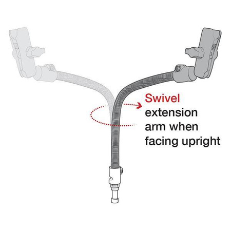 RAM® Quick Release 18-calowe przedłużenie ramienia do wózków inwalidzkich