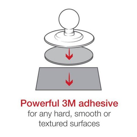 RAM® Flex Adhesive Double Ball Mount z płytką AMPS