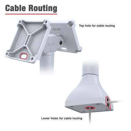 RAM® 14" Pedestal Mount with Dual 100mm VESA Adapters - Gray