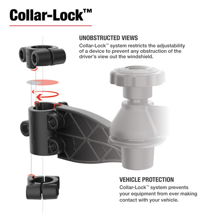 RAM® Friction Hinge 6" Arm & 6" Swing Arm with Ball for Tough-Bar™