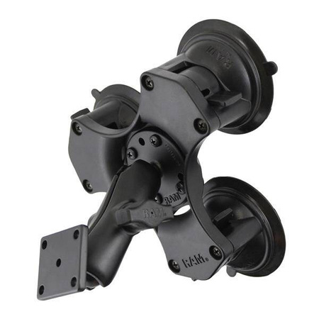 Potrójny uchwyt na przyssawkę RAM® Twist-Lock™ z prostokątną płytką AMPS