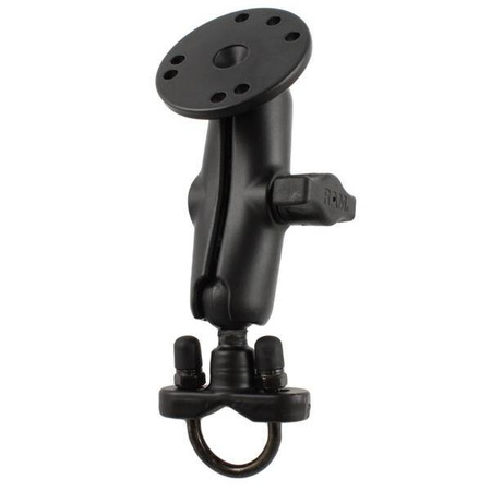 RAM® Uchwyt kierownicy U-Bolt z podwójną kulką i okrągłą płytką - rozmiar B, średni