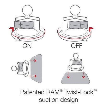 Uchwyt na telefon RAM® X-Grip® z przyssawką RAM® Twist-Lock™