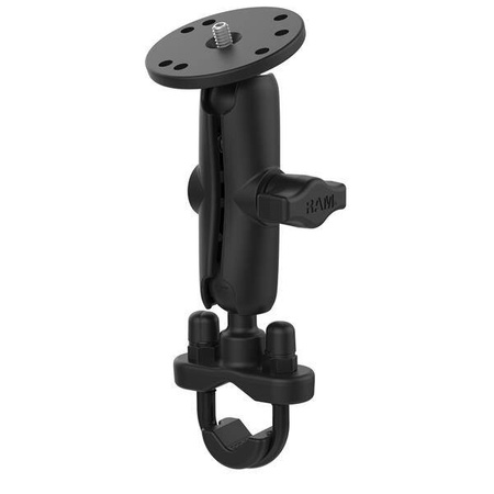 RAM® Uchwyt kierownicy U-Bolt z podwójnym mocowaniem kulowym 1/4"-20 z gwintowanym trzpieniem - średni