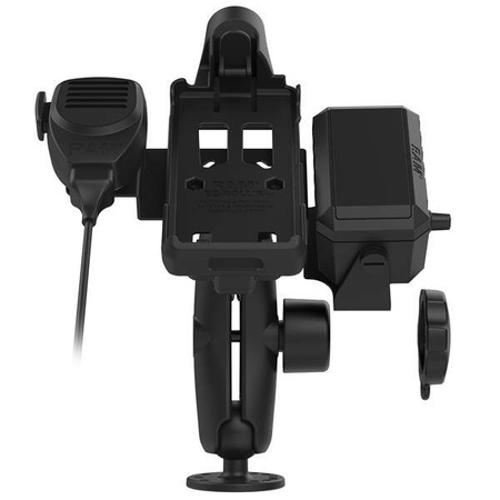 Podwójne mocowanie kulowe RAM® dla Sonim XP10 z zestawem głośników i okablowania