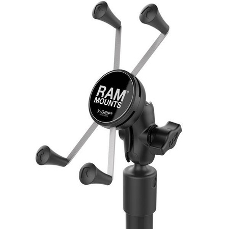 Duży uchwyt na telefon RAM® X-Grip® z podstawą RAM® Twist-Lock™ i 18-calowym słupkiem