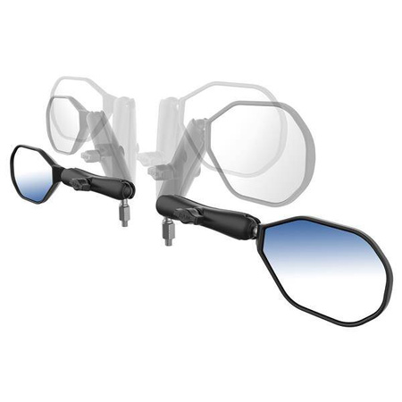 RAM® Tough-Mirror™ Kit with M10-1.25 Bases + M10-1.5 Adapters - Long Arm