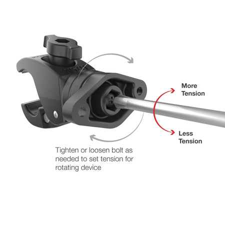 RAM® Rotating Low-Profile Tough-Claw™ Small Clamp Mount