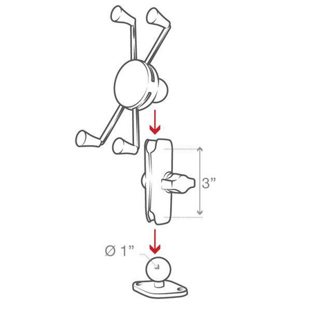 RAM® X-Grip® Large Phone Mount with Diamond Base