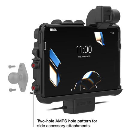 Locking RAM® Thin-Dock™ + Dual USB for Zebra ET401 10"