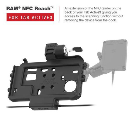 RAM® Low-Profile Locking Power + Dual USB Dock dla Tab Active3