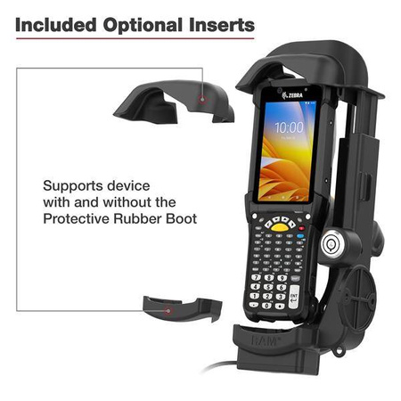 RAM® Locking Powered Dock for Zebra MC9400 & MC9300 - Heated Pins