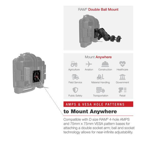 RAM® Powered Locking Dock for Zebra ET8x 2-in-1 Tablet