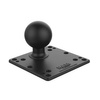 RAM® Steel Reinforced 100x100mm VESA Plate with Ball - D Size