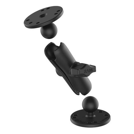 Uniwersalne podwójne mocowanie kulowe RAM® z dwoma okrągłymi płytkami - rozmiar B, średni