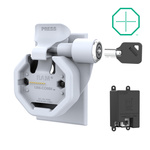 GDS® Uni-Conn™ Powered Locking Snap-In Wall Dock with PoE - Gray