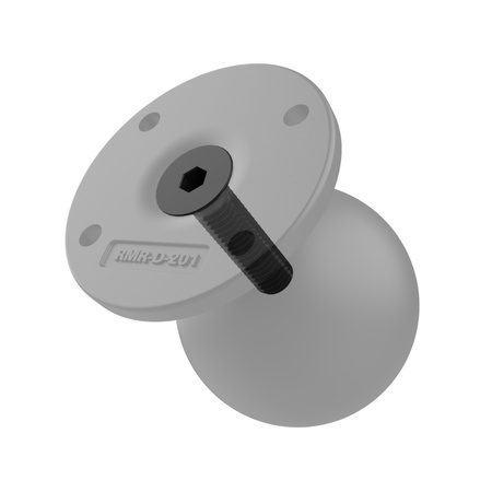 Okrągła płytka AMPS RAM® z kulką i wzmocnionym stalowym słupkiem