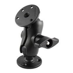 Podwójne mocowanie kulowe RAM® z dwoma dużymi okrągłymi płytkami - rozmiar D krótki