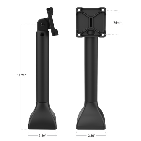 RAM® 14" uchwyt na cokół z 75 mm VESA i prowadzeniem kabli