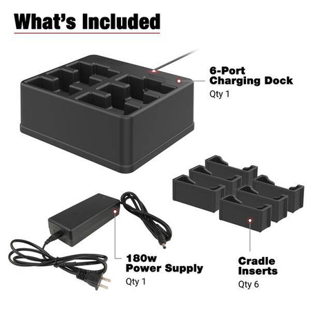 GDS® 6-Port Powered Dock for Handhelds with IntelliSkin®