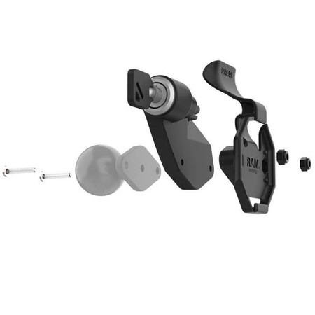 RAM® Lewy uchwyt blokujący do tabletów z przyciskiem GDS® Uni-Conn™