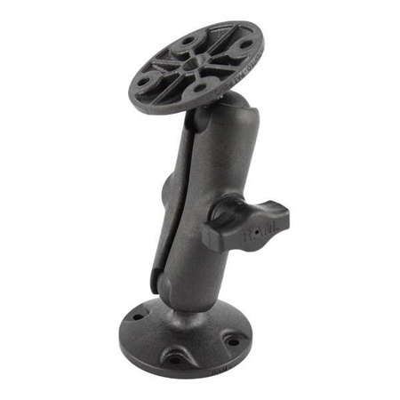 RAM® Universal Composite Double Ball Mount z dwiema okrągłymi płytkami