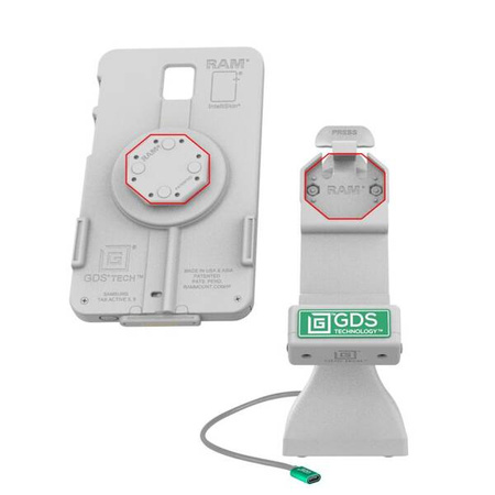 GDS® Uni-Conn™ 7" stacja dokująca na cokole z USB-C - szary