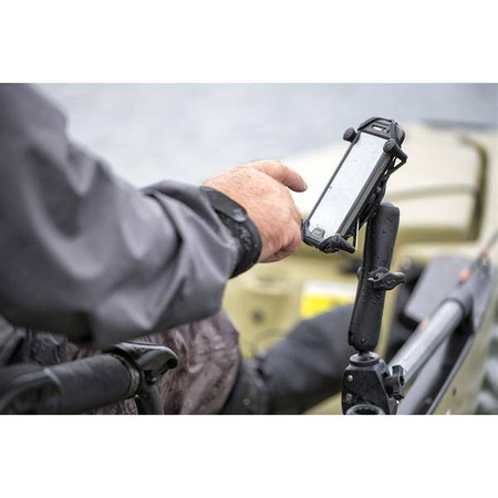 Uchwyt na telefon RAM® X-Grip® z małą podstawą zaciskową RAM® Tough-Claw™ - długi