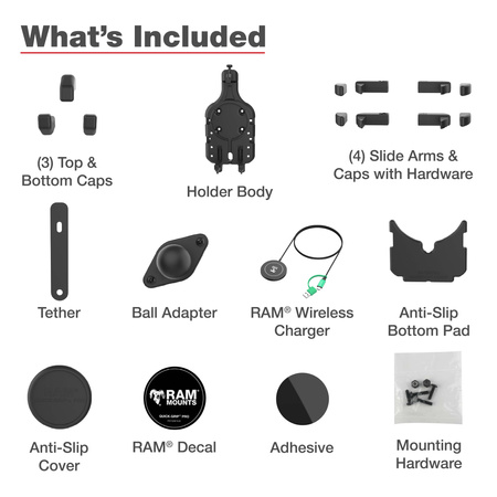 RAM® Quick-Grip™ Pro with Ball & Qi2 15W Wireless Charger