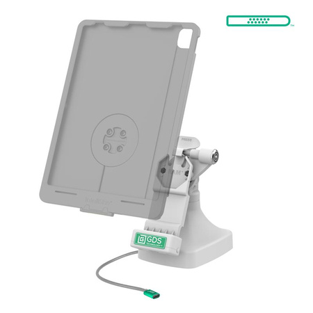 Stacja dokująca GDS® Uni-Conn™ z blokadą przechyłu i obrotu z USB-C + dane - szara