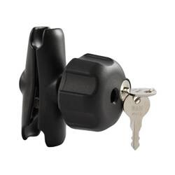 RAM® Double Socket Arm with Key Lock Knob - B Size Medium