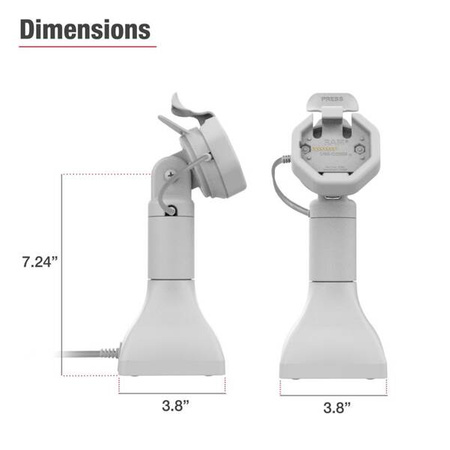 GDS® Uni-Conn™ zasilana 7" stacja dokująca na cokole z PoE - szara