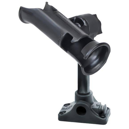 RAM® Tube Jr.™ Rod Holder with Bulkhead/Flat Surface Base - 6" Post