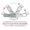 RAM® Double Ball Drill-Down Mount with Diamond Plate - Medium