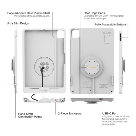 IntelliSkin® Thin-Case™ do iPada Pro 11 (M4) (tylne poduszki Pogo) - szary