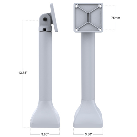 RAM® 14" Pedestal Mount with 75mm VESA Pattern - Gray