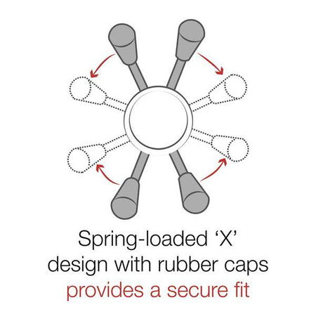 Uchwyt na telefon RAM® X-Grip® z kompozytowym ramieniem z podwójnym gniazdem