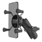Uchwyt na telefon RAM® X-Grip® z kompozytowym ramieniem z podwójnym gniazdem