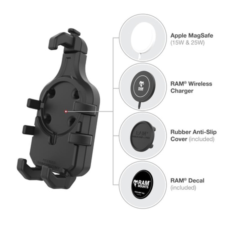 RAM® Quick-Grip™ Pro Vibration Damping Phone Mount with U-Bolt Base