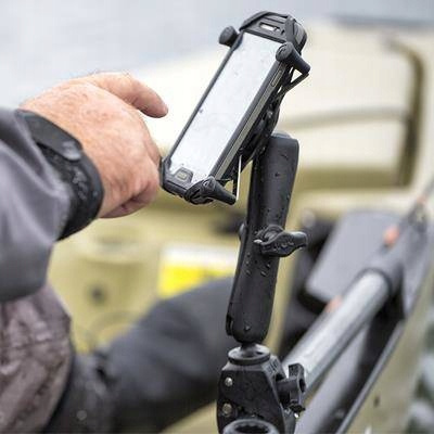 Uchwyt na telefon RAM® X-Grip® z małą podstawą zaciskową RAM® Tough-Claw™ - długi